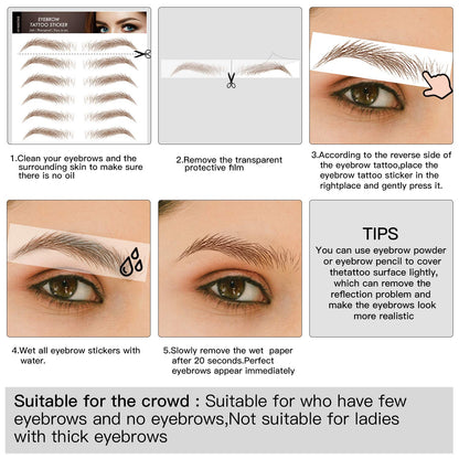 BEYONCE- 4D Hair-Stroke Eyebrows Tattoos Natural and Waterproof