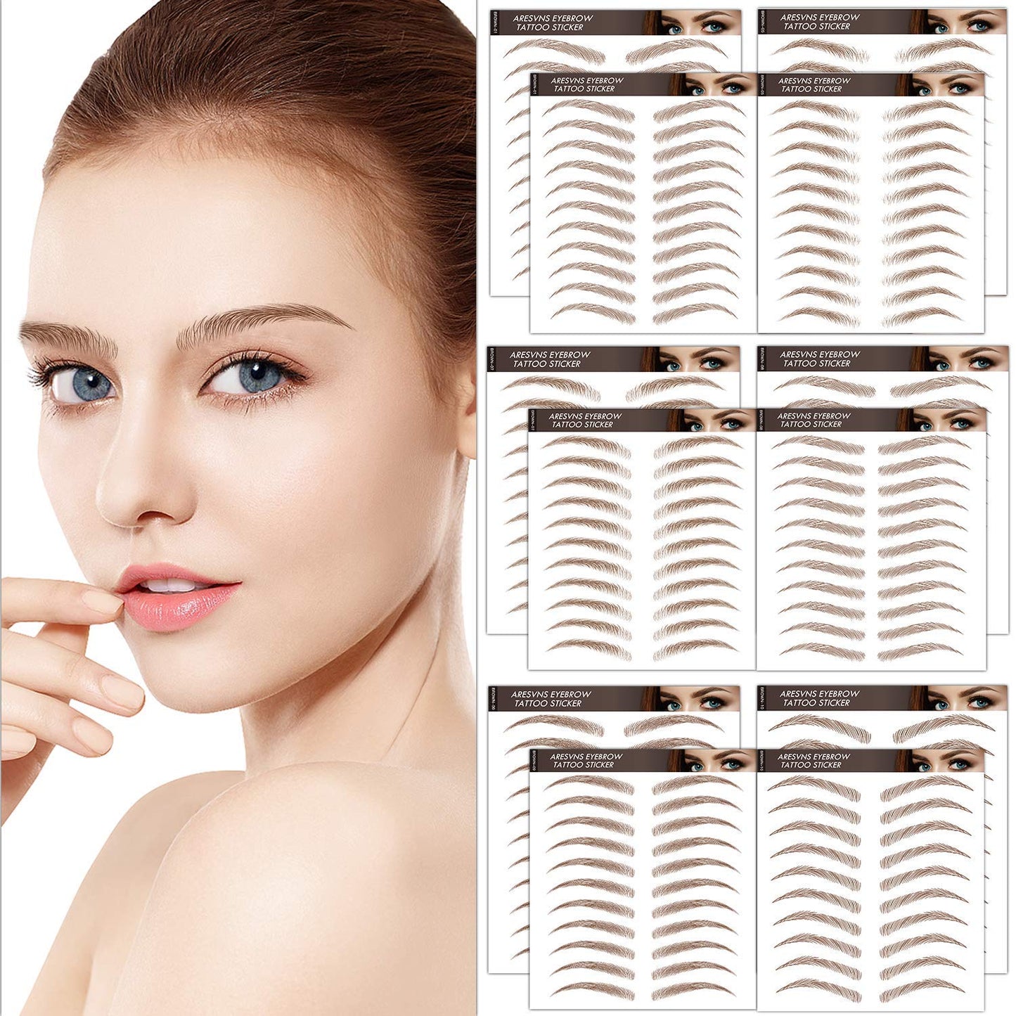 BEYONCE- 4D Hair-Stroke Eyebrows Tattoos Natural and Waterproof